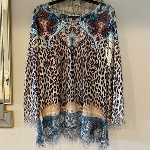 Beautiful animal print with turquoise design